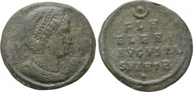 HELENA (Augusta, 324-328/30). Follis. Antioch. 

Obv: Diademed and draped bust right.
Rev: FL H / ELENA / AVGVSTA / SMANTB. 
Legend in four lines;...