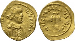 HERACLIUS (610-641). GOLD Tremissis. Constantinople. 

Obv: δ N ҺЄRACLIЧS T P P AV. 
Diademed, draped and cuirassed bust right.
Rev: VICTORIA AVGЧ...