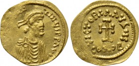 CONSTANS II (641-668). GOLD Tremissis. Constantinople. 

Obv: δ N CONSTANTINЧS P P AVG. 
Diademed, draped and cuirassed bust right.
Rev: VICTORIA ...