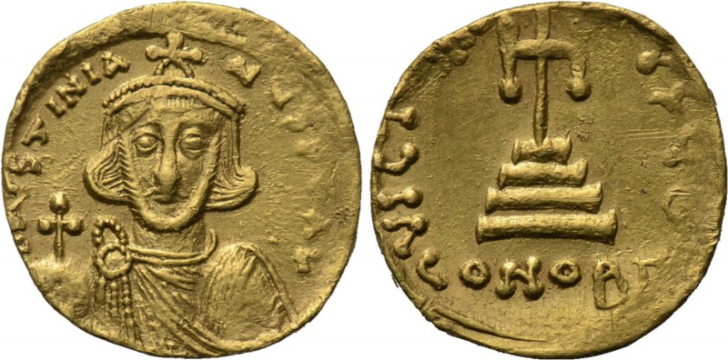JUSTINIAN II (First reign, 685-695). GOLD Solidus. Constantinople. 

Obv: IVST...