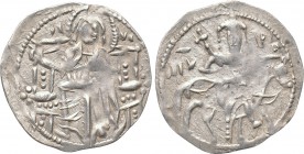 BULGARIA. Second Empire. Mihail Asen III Šišman (1323-1330). Groš. Veliko Turnovo. 

Obv: IC - XC. 
Christ Pantokrator seated facing on throne.
Re...