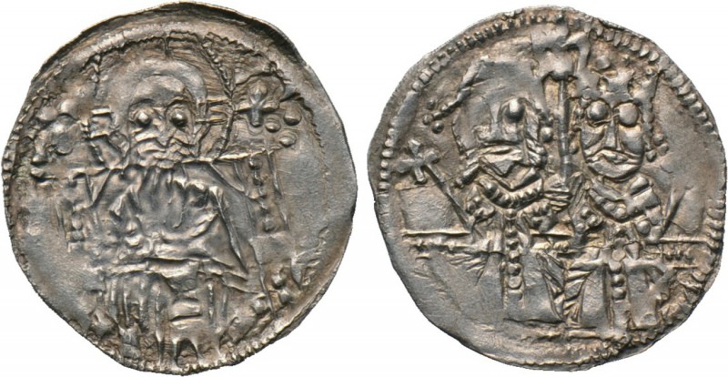 SERBIA. Stefan Uroš IV Dušan with Elena (1331-1355). Poludinar. 

Obv: IC - XC...