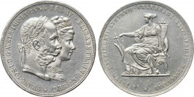 AUSTRIA. Franz Joseph I with Elisabeth (1848-1916). Doppelgulden (1879). Vienna. 

Obv: ✷ FRANC IOS I D G AVSTR IMP ET HVNG REX AP ✷ ELISABETHA IMP ...