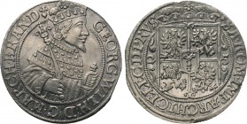 GERMANY. Brandenburg-Preußen. Georg Wilhelm (1619-1640). Ort - 1/4 Taler (1625). Königsberg. 

Obv: GEORG WILH D G MARCH BRAND. 
Crowned and ermine...