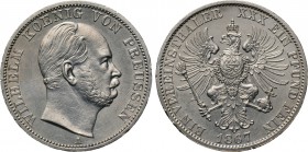 GERMANY. Preußen. Wilhelm I (1861-1888). Taler (1867-A). München. 

Obv: WILHELM KOENIG VON PREUSSEN. 
Bare head right.
Rev: EIN VEREINSTHALER XXX...