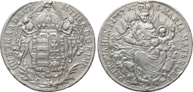 HUNGARY. Maria Theresia (1740-1780). Madonnentaler (1767). Kremnitz. 

Obv: M THER D G R IMP HU BO R A A D B C T. 
Crowned coat-of-arms with angeli...