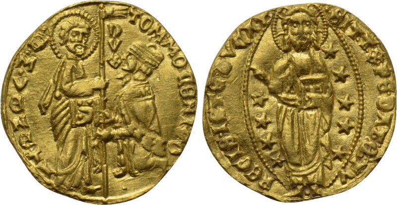 ITALY. Venice. Tommaso Mocenigo (1413-1423). GOLD Zecchino. 

Obv: TOM MOCЄNIG...