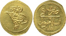 OTTOMAN EMPIRE. 'Abd ad-Hamid (AH 1187-1203 / AD 1774-1789). GOLD 1/4 Altin. Islambul (Constantinople). Dated AH 1187//12 (1786). 

Obv: Toughra.
R...