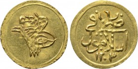 OTTOMAN EMPIRE. Selim III (AH 1203-1222 / AD 1789-1807). GOLD Findiq. Islambul (Constantinople). Dated AH 1203//4 (1792). 

Obv: Toughra.
Rev: Lege...