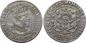 POLAND. Sigismund III Vasa (1587-1632). Ort - 1/4 Reichstaler (1618). Danzig. 

Obv: SIGIS III D G REX POL M D L R PRVS. 
Crowned, draped and armor...