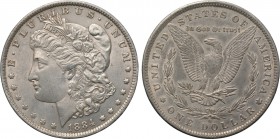 UNITED STATES. Dollar (1884-O). New Orleans. 

Obv: E PLURIBUS UNUM. 
Diademed head of Liberty left, wearing grain wreath.
Rev: UNITED STATES OF A...