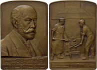 GERMANY. Hamburg. William O'Swald (1832-1923). Plaque (1906). By C. Kühl. Commemorating the Service of the Senator. 

Obv: Bust facing slightly righ...