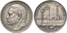 GERMANY. Third Reich. Paul von Hindenburg (1847-1934). Medal (1934). By K. Goetz. 

Obv: REICHSPRÄSIDENT VON HINDENBURG. 
Bare head left.
Rev: HEI...
