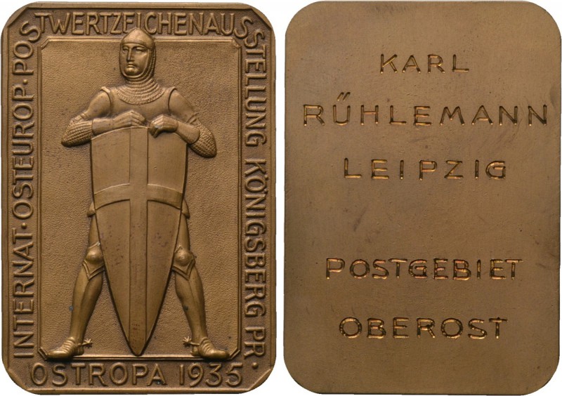 GERMANY. Prize Medal (1935). 

Obv: INTERNAT OSTEUROP POSTWERTZEICHENAUSSTELLU...