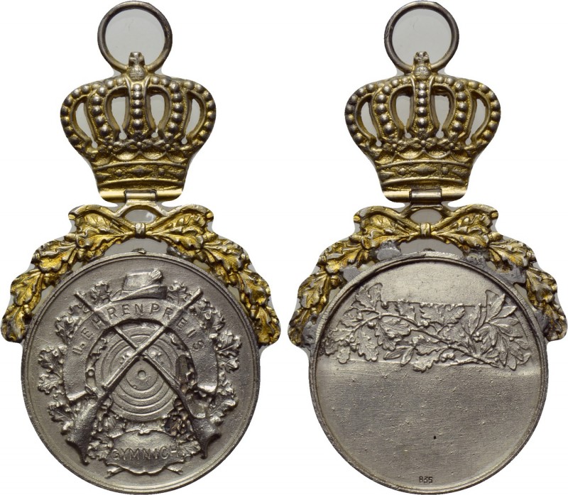 GERMANY. Silver Award Medal.

Obv: I EHRENPREIS / GYMNICH.
Rifles crossed in ...