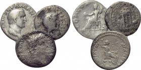 3 rare denari; Brutus, Tiberius, Vitellius. 

Obv: .
Rev: .

. 

Condition: See picture.

Weight: g.
 Diameter: mm.