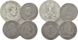 4 German coins. 

Obv: .
Rev: .

. 

Condition: See picture.

Weight: g.
 Diameter: mm.