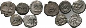 5 drachms of Apollonia Pontika. 

Obv: .
Rev: .

. 

Condition: See picture.

Weight: g.
 Diameter: mm.