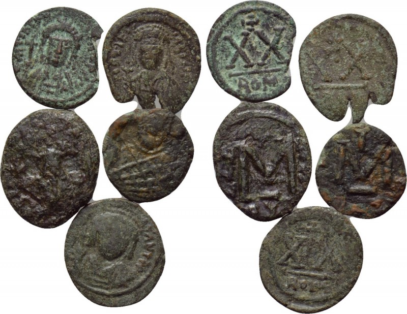 5 Rare Byzantine coins. 

Obv: .
Rev: .

. 

Condition: See picture.

W...