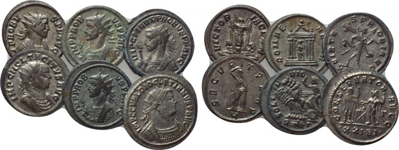 6 antoniniani of Probus, Tacitus and Diocletian. 

Obv: .
Rev: .

. 

Con...