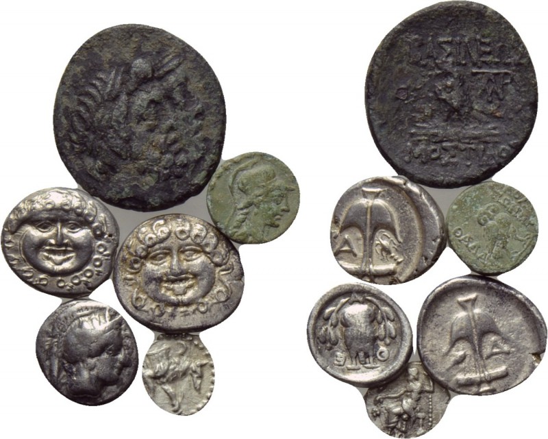 6 Greek coins. 

Obv: .
Rev: .

. 

Condition: See picture.

Weight: g....