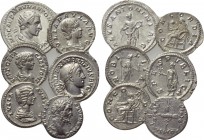 6 Severean denari. 

Obv: .
Rev: .

. 

Condition: See picture.

Weight: g.
 Diameter: mm.