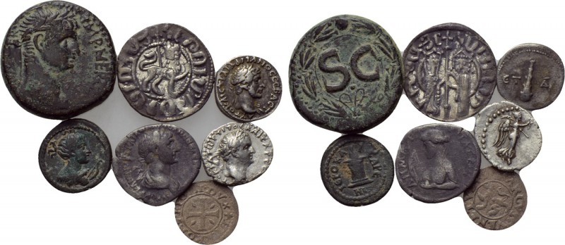 7 ancient and medieval coins. 

Obv: .
Rev: .

. 

Condition: See picture...