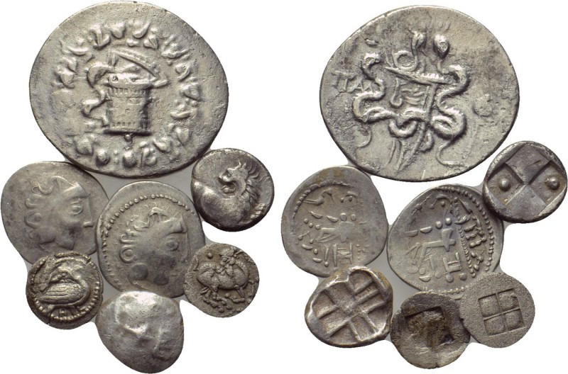7 Celtic and Greek coins. 

Obv: .
Rev: .

. 

Condition: See picture.
...