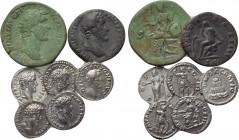 7 coins of Antoninus Pius and Marcus Aurelius. 

Obv: .
Rev: .

. 

Condition: See picture.

Weight: g.
 Diameter: mm.