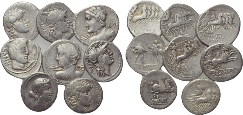 7 denari of the Roman Republic. 

Obv: .
Rev: .

. 

Condition: See pictu...