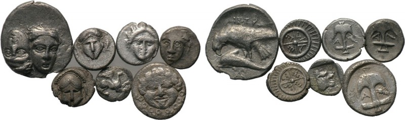 7 Greek coins. 

Obv: .
Rev: .

. 

Condition: See picture.

Weight: g....