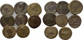 8 coins of Caesarea. 

Obv: .
Rev: .

. 

Condition: See picture.

Weight: g.
 Diameter: mm.