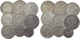 9 coins of the Holy Roman Empire. 

Obv: .
Rev: .

. 

Condition: See picture.

Weight: g.
 Diameter: mm.