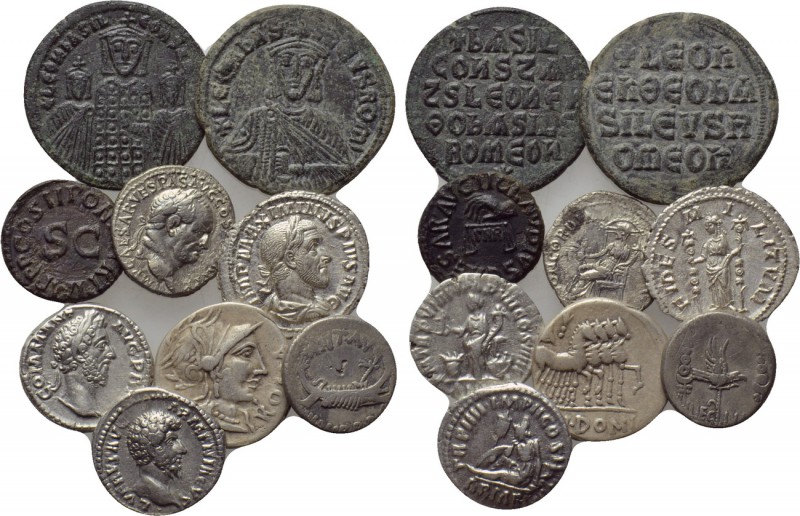 9 Roman and Byzantine coins. 

Obv: .
Rev: .

. 

Condition: See picture....
