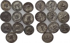 10 antoniniani . 

Obv: .
Rev: .

. 

Condition: See picture.

Weight: g.
 Diameter: mm.