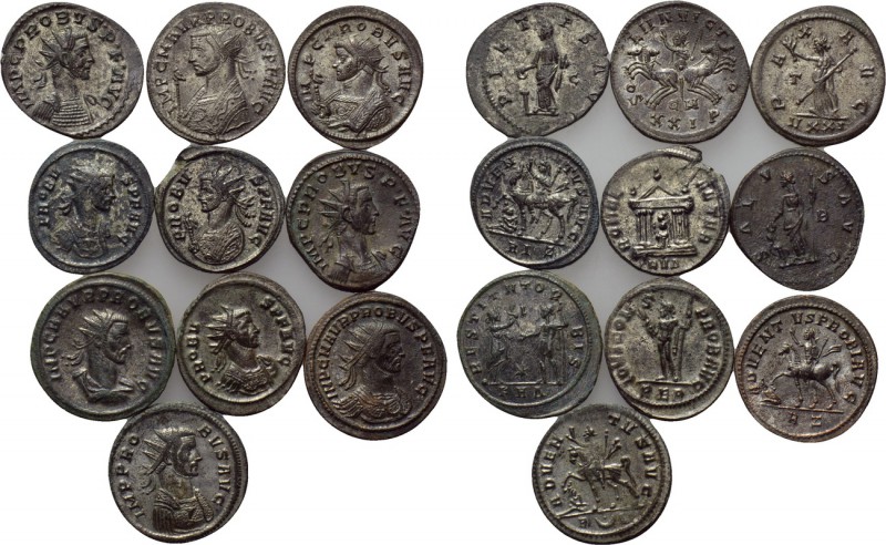 10 antoniniani of Probus. 

Obv: .
Rev: .

. 

Condition: See picture.
...