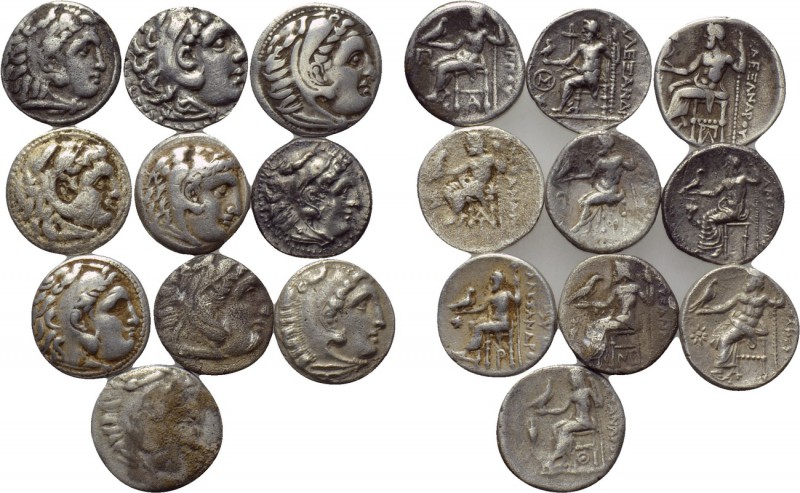 10 coins of the Macedonian kings. 

Obv: .
Rev: .

. 

Condition: See pic...