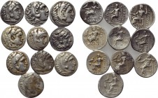 10 coins of the Macedonian kings. 

Obv: .
Rev: .

. 

Condition: See picture.

Weight: g.
 Diameter: mm.