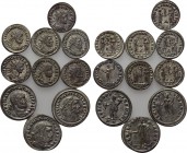 10 coins of theTetrarchy. 

Obv: .
Rev: .

. 

Condition: See picture.

Weight: g.
 Diameter: mm.