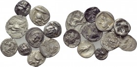 10 Greek fractions. 

Obv: .
Rev: .

. 

Condition: See picture.

Weight: g.
 Diameter: mm.