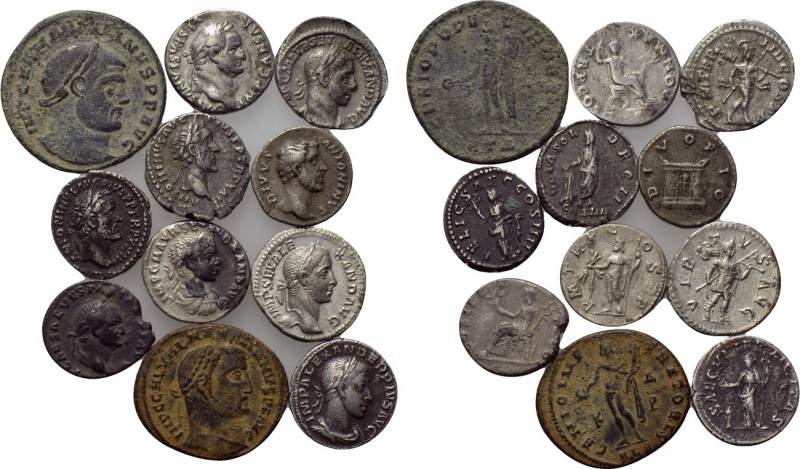 11 Roman coins. 

Obv: .
Rev: .

. 

Condition: See picture.

Weight: g...
