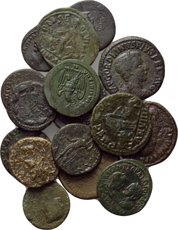 15 Roman provincial coins. 

Obv: .
Rev: .

. 

Condition: See picture.
...