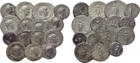 15 Roman silver coins. 

Obv: .
Rev: .

. 

Condition: See picture.

Weight: g.
 Diameter: mm.