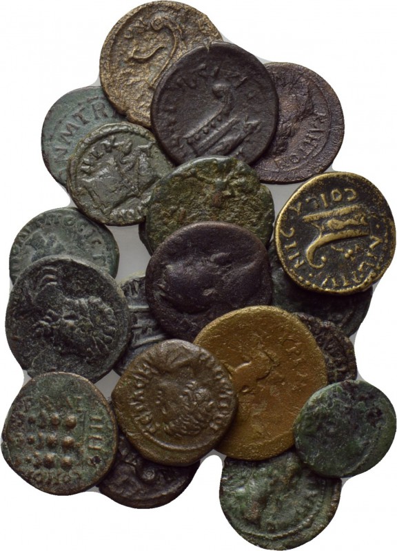 20 Roman provincial and imperial coins. 

Obv: .
Rev: .

. 

Condition: S...