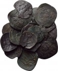 24 late Byzantine coins. 

Obv: .
Rev: .

. 

Condition: See picture.

Weight: g.
 Diameter: mm.