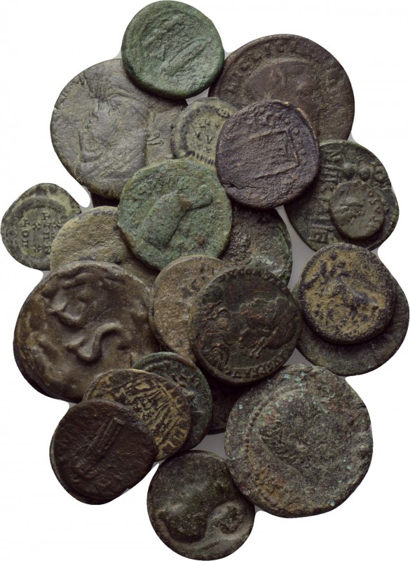 28 Roman provincial and Imperial coins. 

Obv: .
Rev: .

. 

Condition: S...