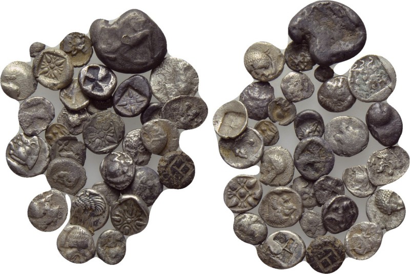 30 Greek silver fractions. 

Obv: .
Rev: .

. 

Condition: See picture.
...