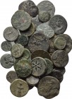 35 ancient coins; mostly Greek. 

Obv: .
Rev: .

. 

Condition: See picture.

Weight: g.
 Diameter: mm.