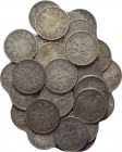 37 German 1 Mark pieces (silver). 

Obv: .
Rev: .

. 

Condition: See picture.

Weight: g.
 Diameter: mm.