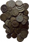 Circa 80 Roman coins. 

Obv: .
Rev: .

. 

Condition: See picture.

Weight: g.
 Diameter: mm.